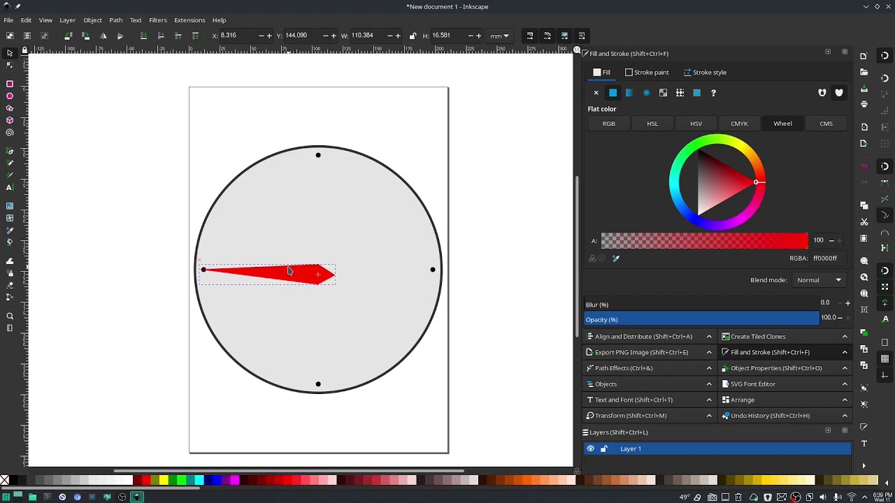 A quick and easy gauge in Inkscape.