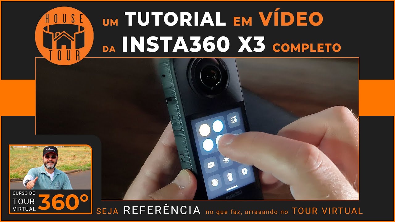 Tutorial Insta360 X3 como utilizar as funções da câmera 360 - a Câmera do Tour Virtual 360