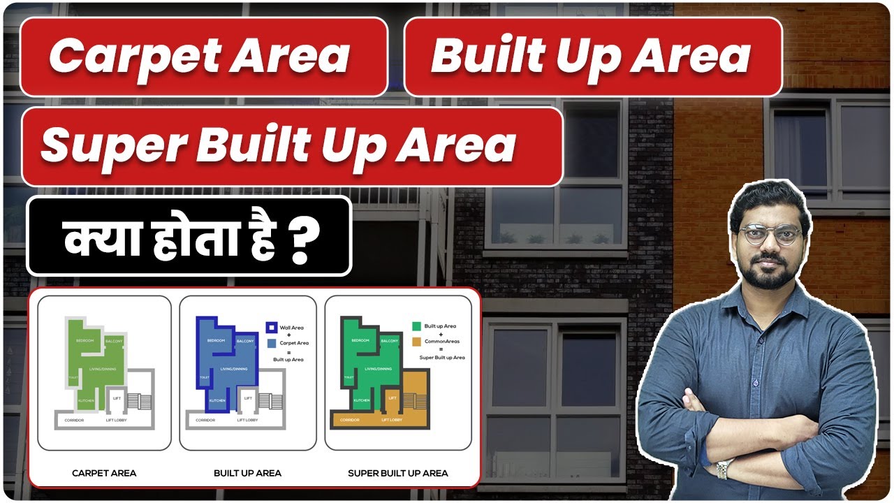 What is Carpet Area, Builtup Area and Super Builtup Area | Difference Between Carpet & Builtup Area