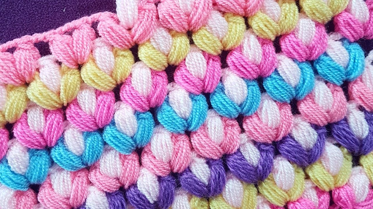 3D Lale Lif/ Battaniye/ Crochet 3D Tulips
