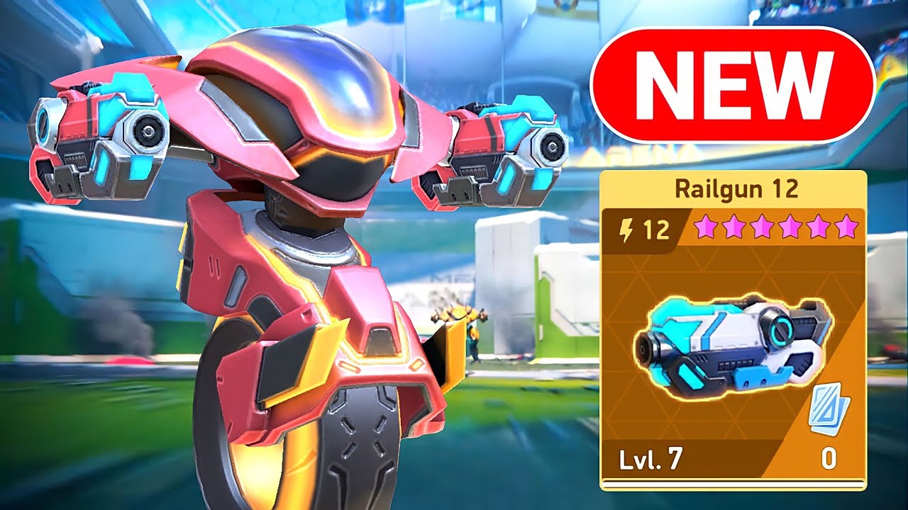 New Weapon Railgun 12 - Killshot - Mech Arena