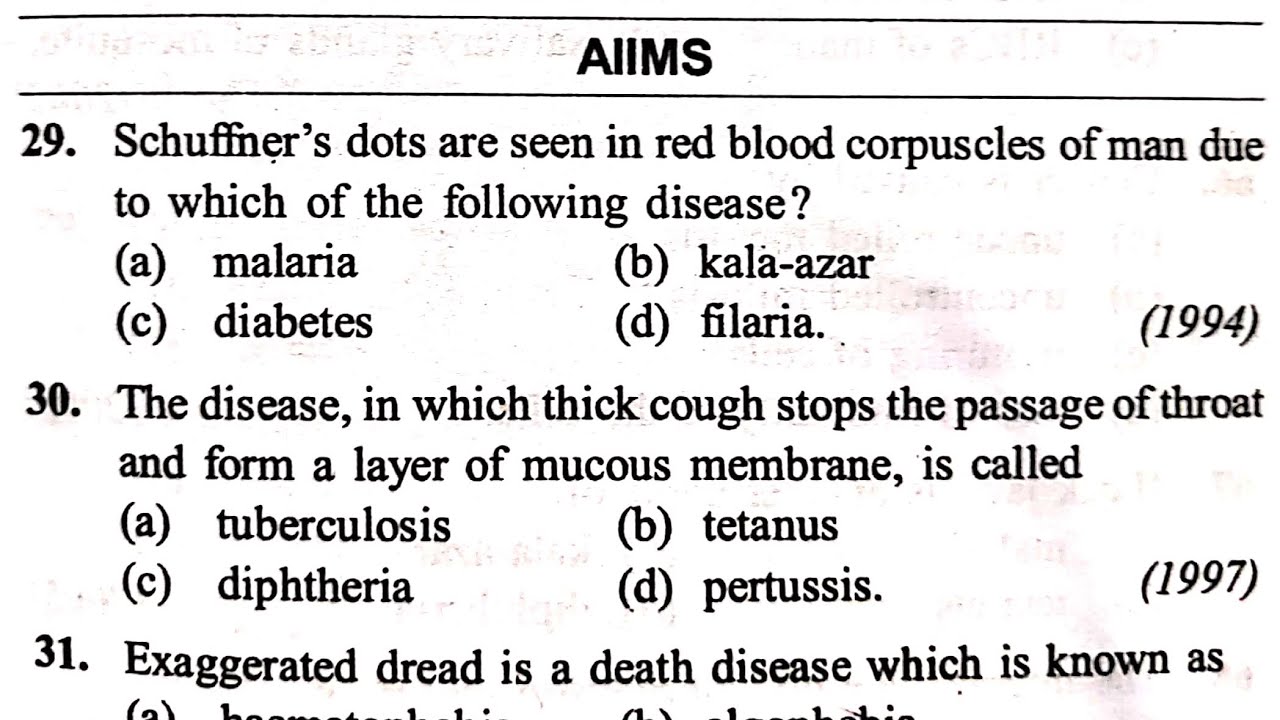 (28) Very frequently asked questions for NEET 2020 || Human Disease - Part -2