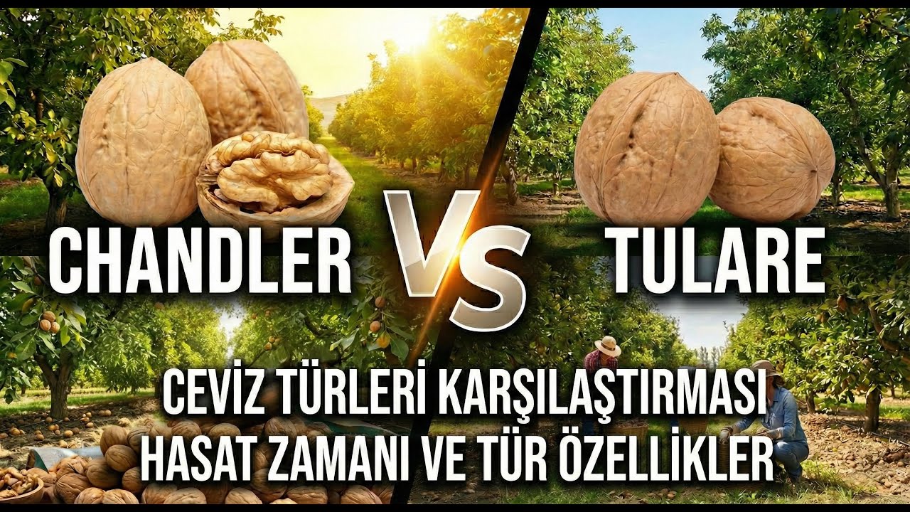 Chandler ve Tulare Ceviz Türleri Karşılaştırması | Hasat Zamanı ve Tür Özellikleri