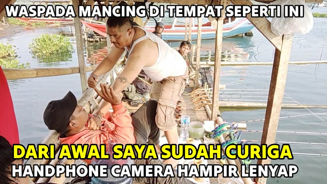 DIKIRA ORANG INI BENERAN PEMANCING HANDPHONE JADI KORBAN SAAT MANCING IKAN DI TEMPAT INI