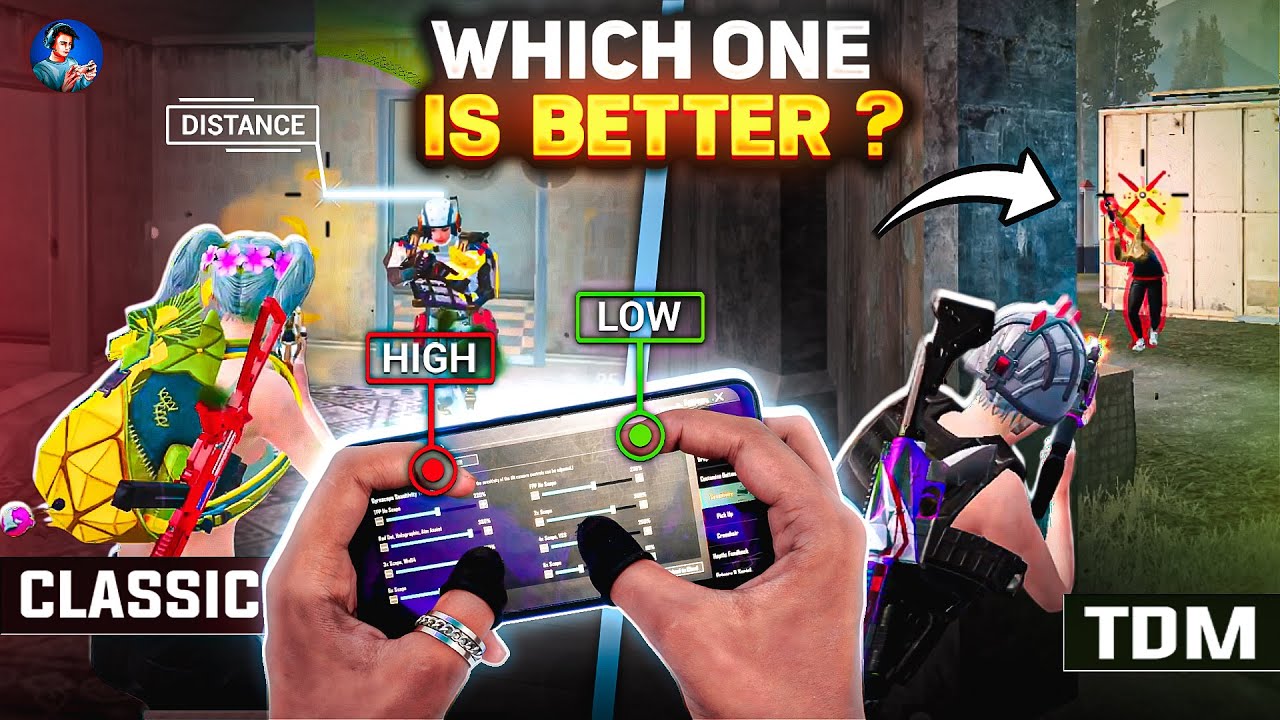 🔥Which one is better (LOW vs HIGH SENSITIVITY) Best sensitivity setting for hip-fire | BGMI