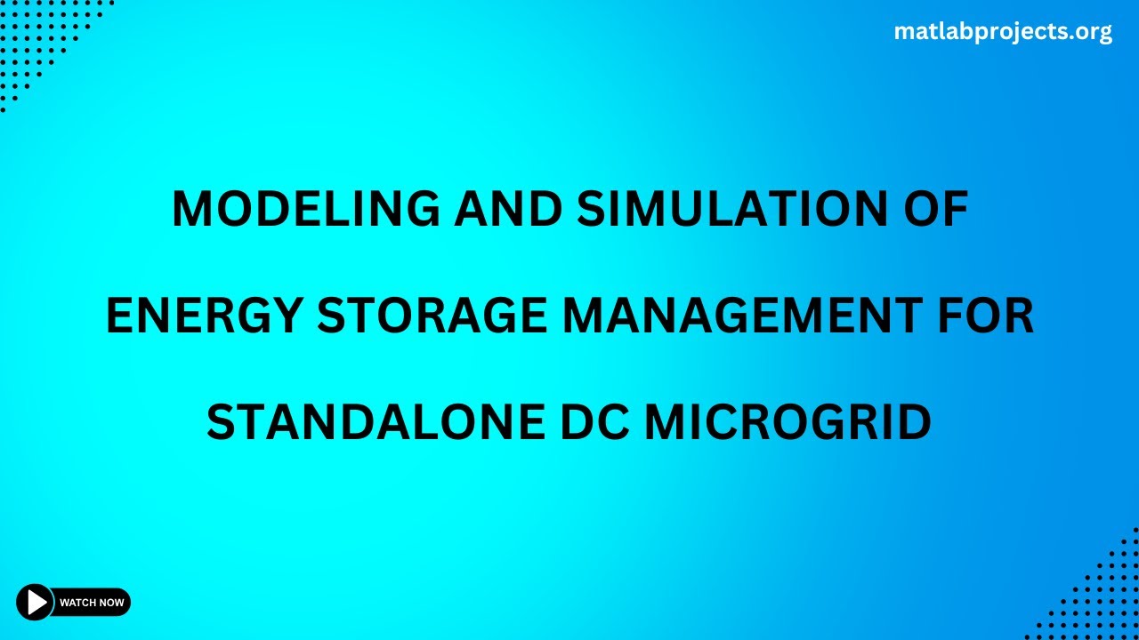 Modeling and Simulation of Energy Storage Management for Standalone DC Microgrid