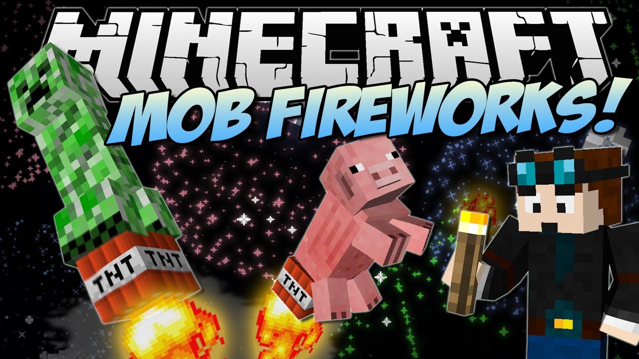 Minecraft | MOB FIREWORKS! (Celebrate, Minecraft Style!) | Mod Showcase