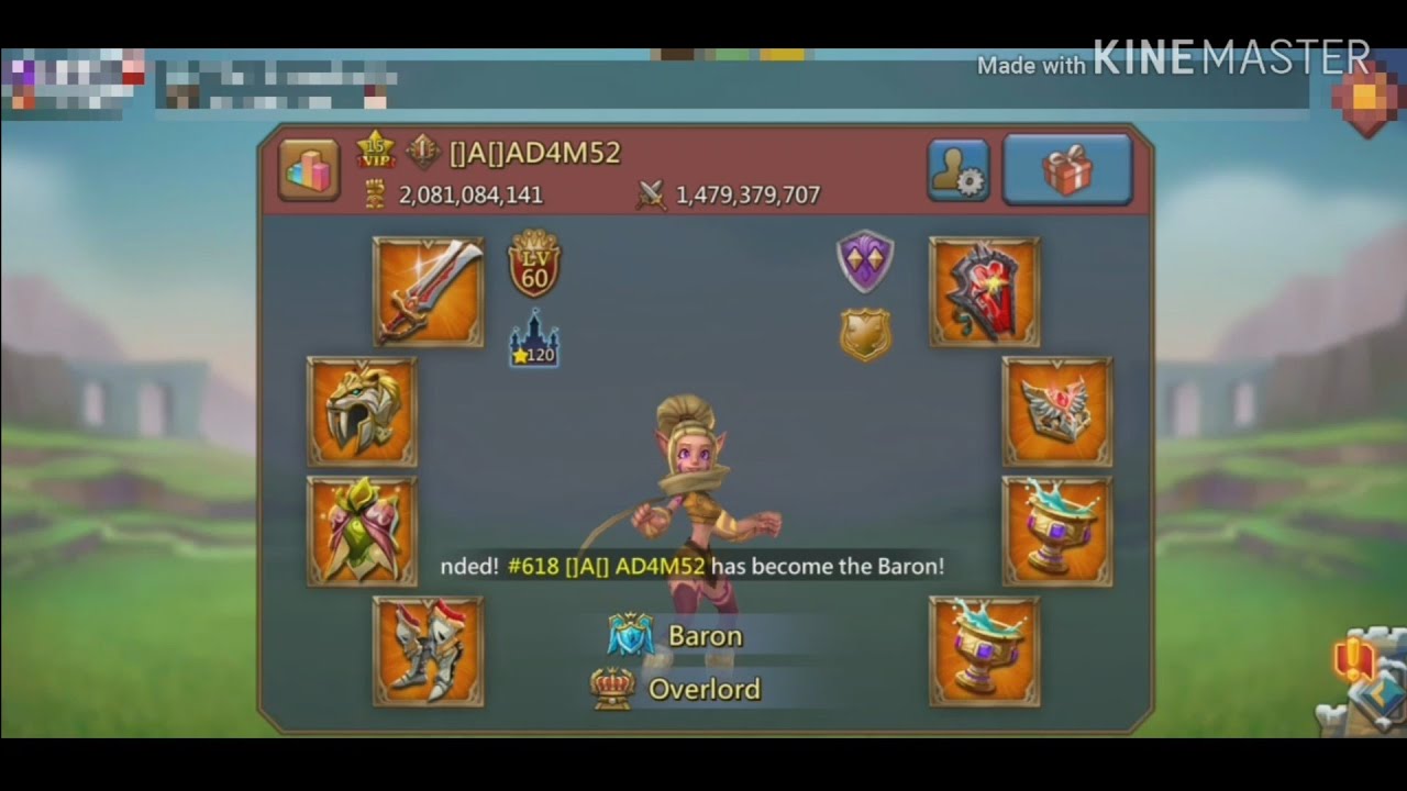 Lords Mobile - AD4M52 Won Baron !!