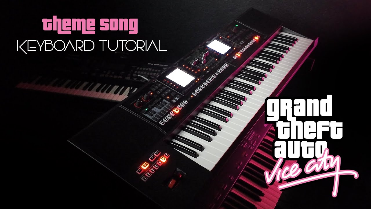 Grand Theft Auto Vice City - Theme Song - Roland EA-7 - Keyboard Tutorial
