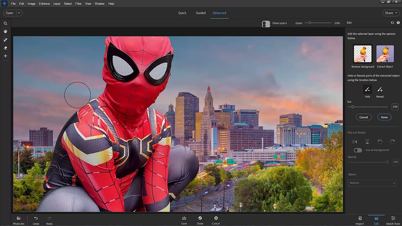 Объединение фотографий с элементами Photoshop 2025