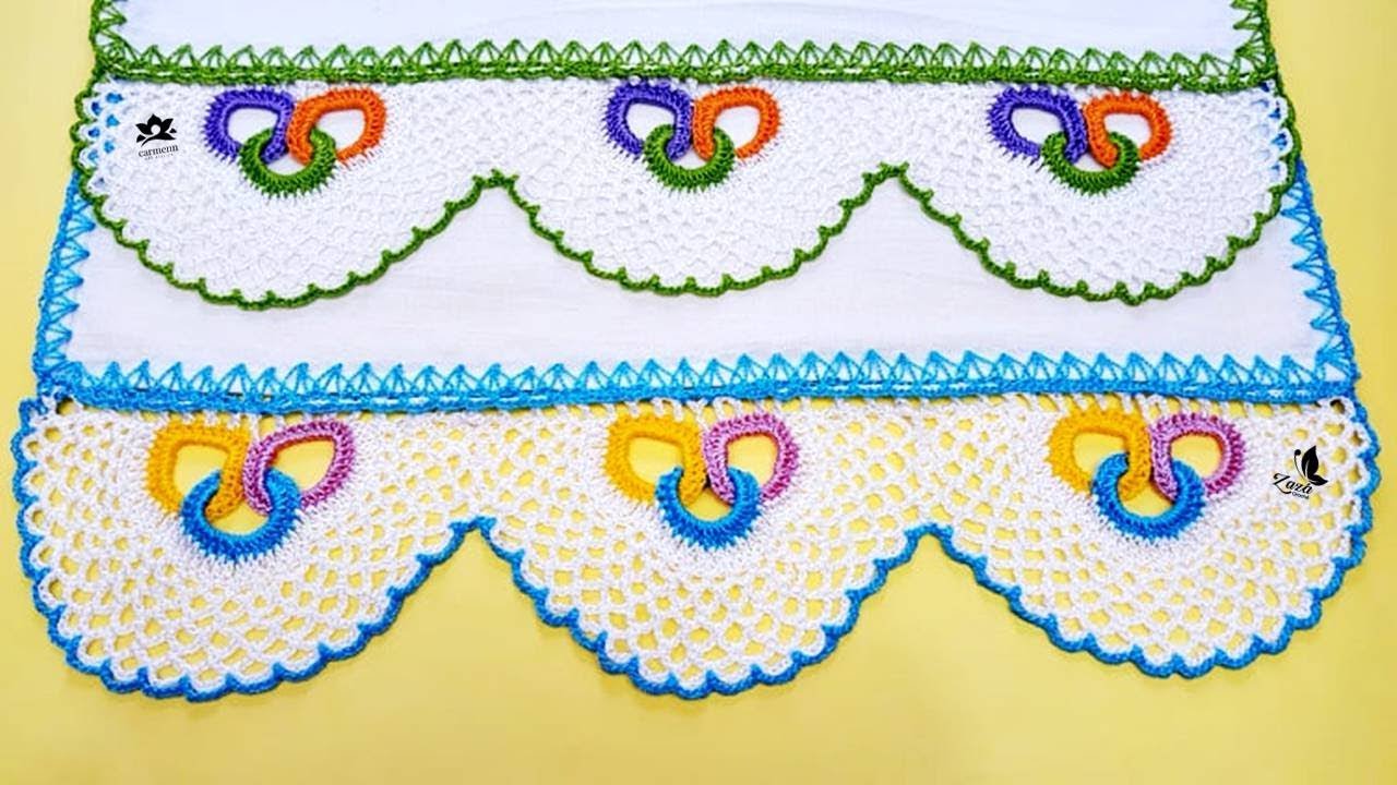 Barrado em Crochê, (ELOS) fácil e delicado, podendo usar variações de cores soltado sua imaginação