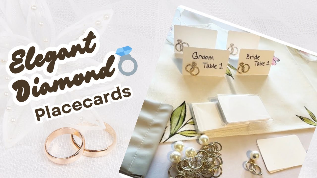 These Diamond Ring Place Card Holders Made Your Dessert Table Look LUXE 💍✨ | Wedding Decor Find