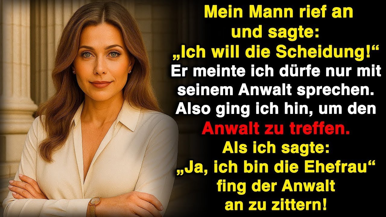 Mein Mann rief an und sagte  „Ich will die Scheidung “ Nur mit seinem Anwalt durfte ich reden