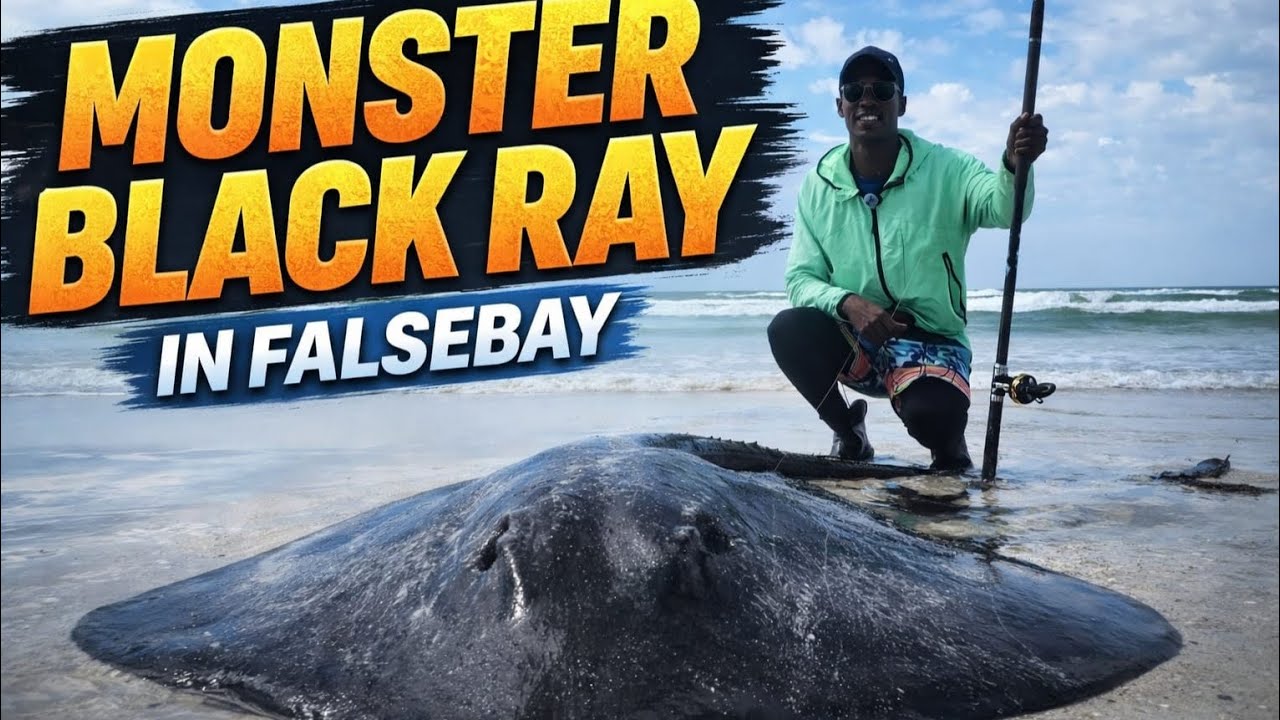 Falsebay fishing for Monster Black Rays😱