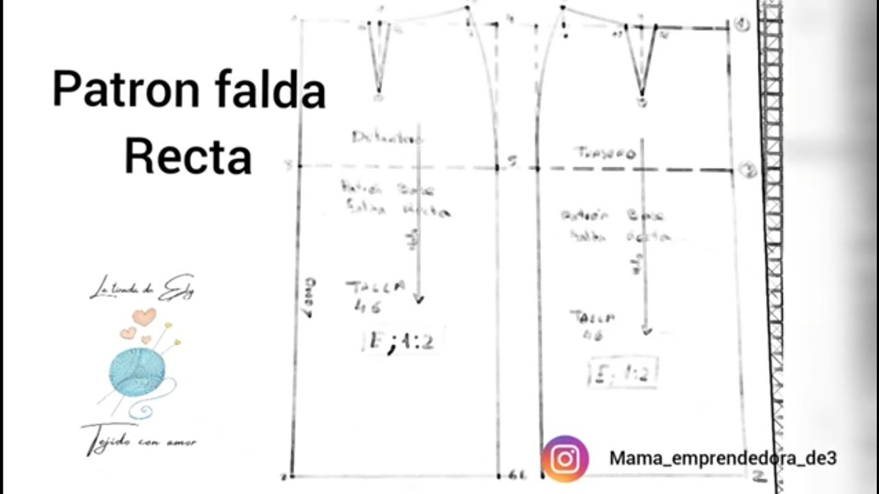 [TUTORIAL - DIY] como hacer un patron base de falda recta