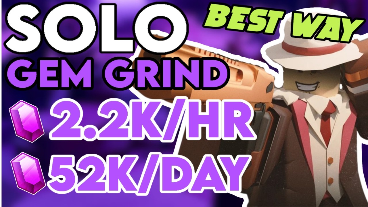 [52K/DAY] IMPROVED Solo Gem Grind Strat + Crook Boss XP (FULL GUIDE) (ONLY 2 TOWERS) | Roblox TDS