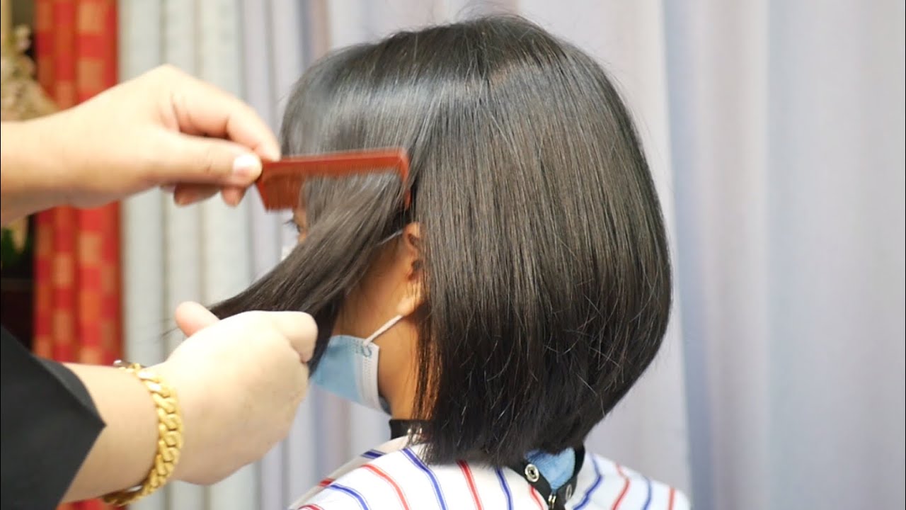 Beautiful bob haircut change you look beautiful thick hair ตัดผมบ๊อบทุย คนผมหนา