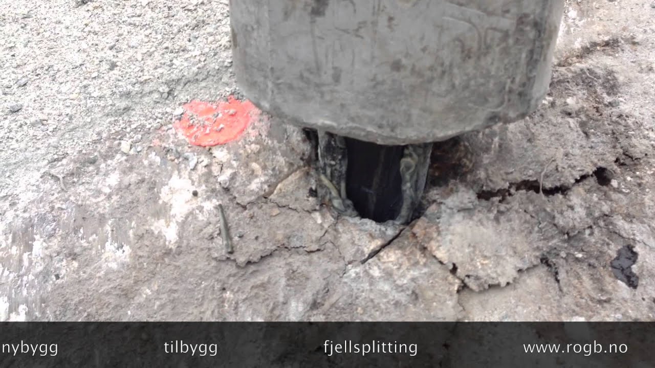 Hydraulic rock splitting - fjellsplitting - Oslo -   www.rogb.no