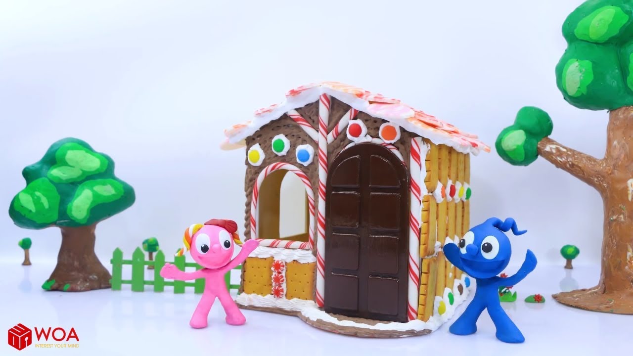 CLAY MIXER BUILD CANDY PLAYHOUSE 💖 Stop Motion Cartoons Animation