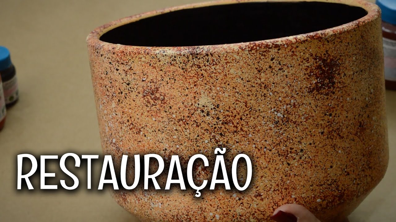 IDEIA PARA RESTAURAR A PINTURA DE UM VASO DE CERÂMICA! ‹ Iolane Caron ›