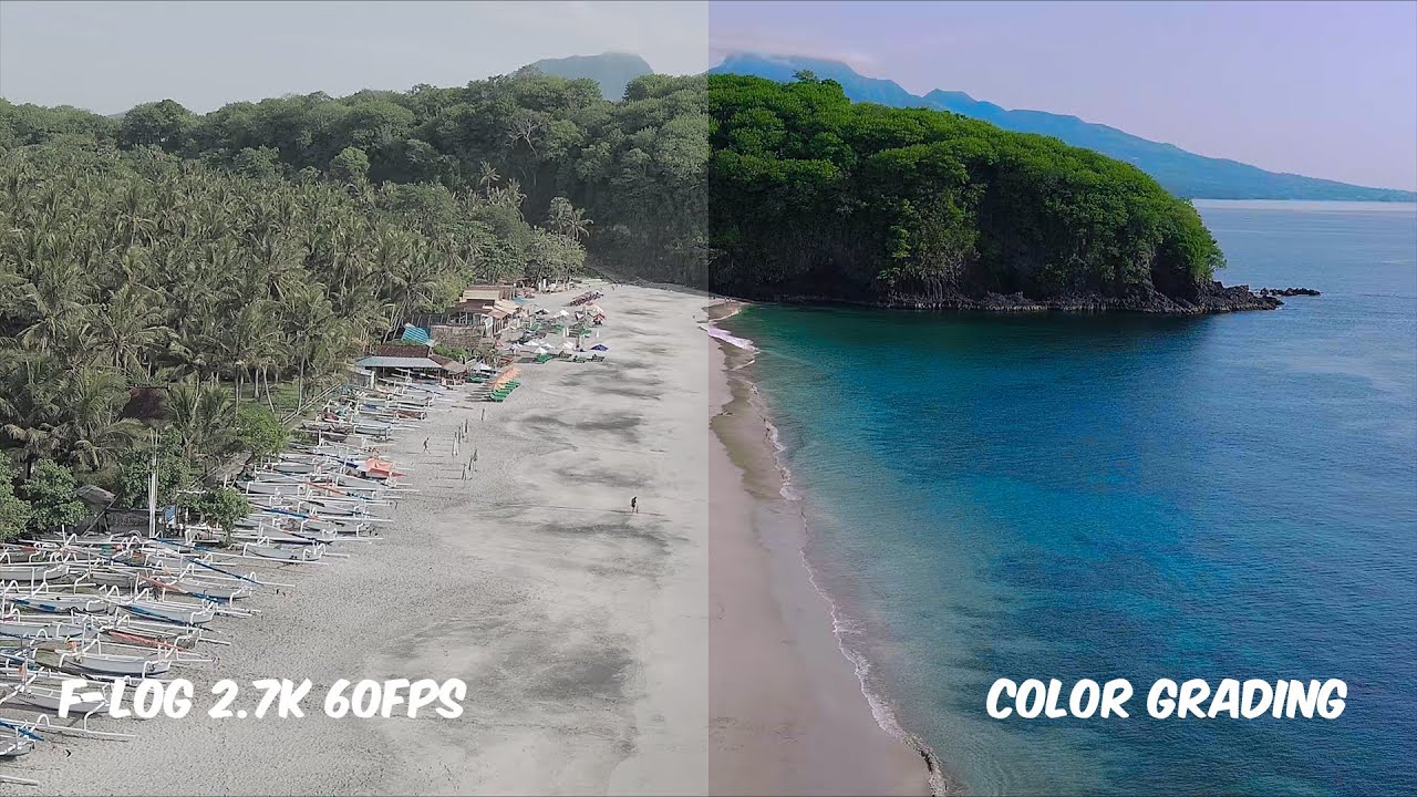 FIMI X8 PRO - VIRGIN BEACH KARANGASEM BALI CINEMATIC FOOTAGE F-LOG & COLOR GRADING