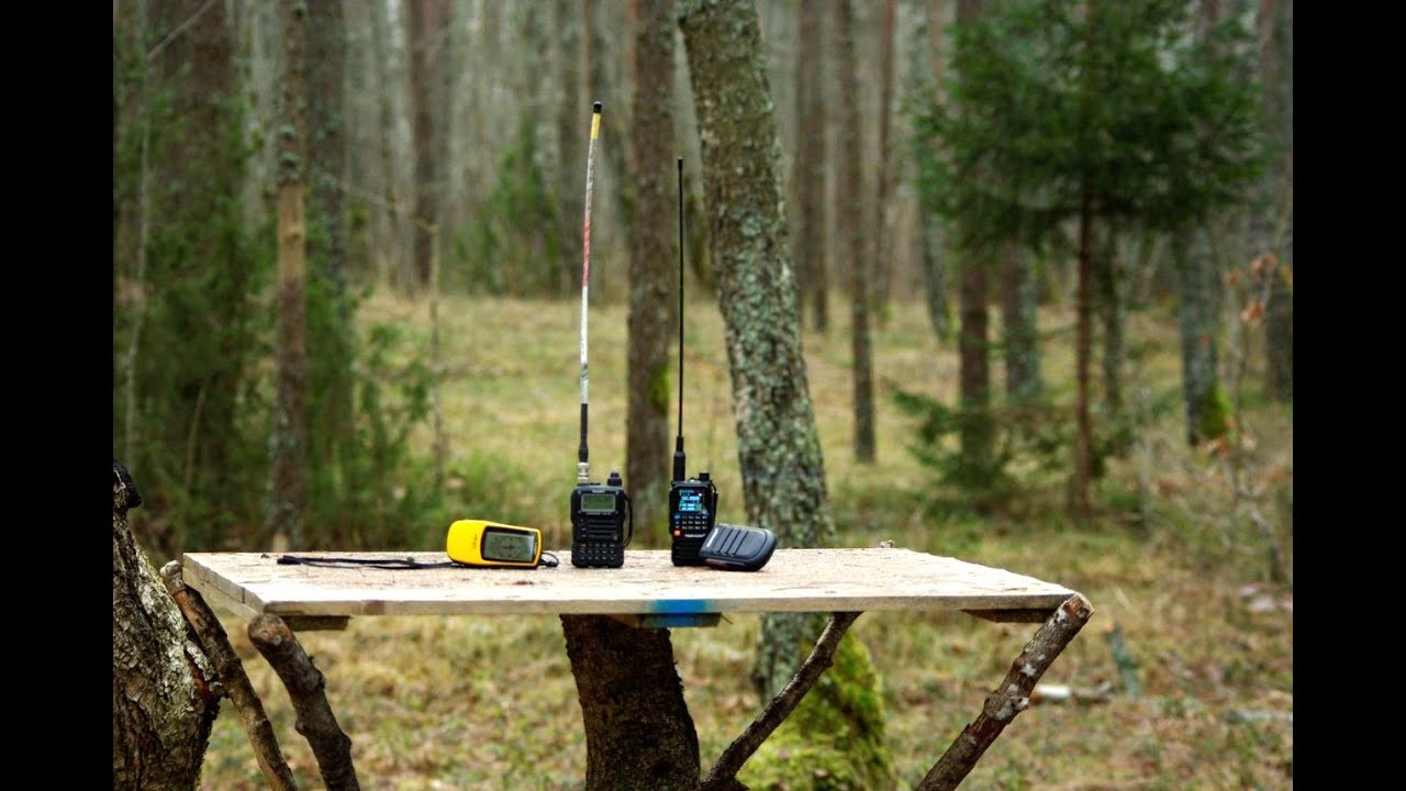 Tidradio TD-H3 Plus, повесили на дерево. Yaesu VX-7R и мощность 50 mW в лесу.