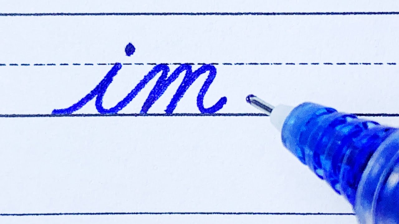 Cursive Writing | How to connect cursive letters i and a to z | English cursive handwriting practice
