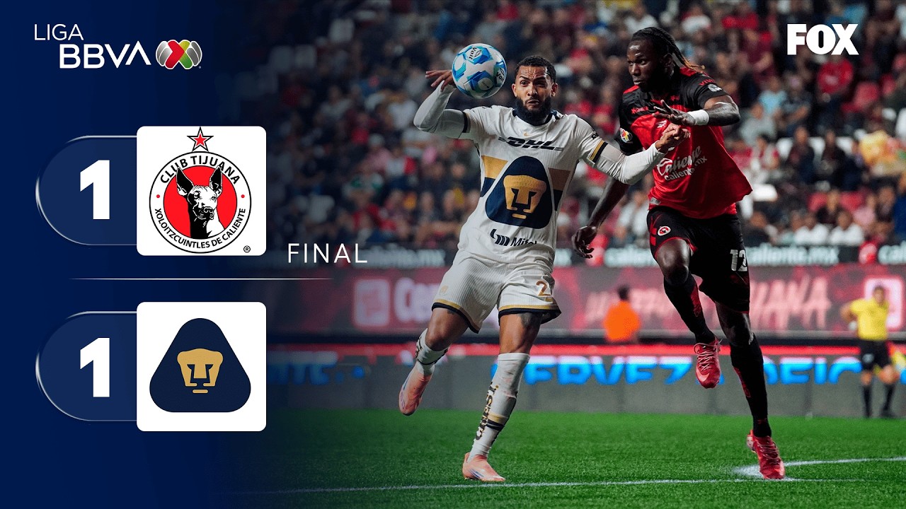 XOLOS 1-1 PUMAS | RESUMEN Y GOLES | LIGA MX | CLAUSURA 2026 | JORNADA 8
