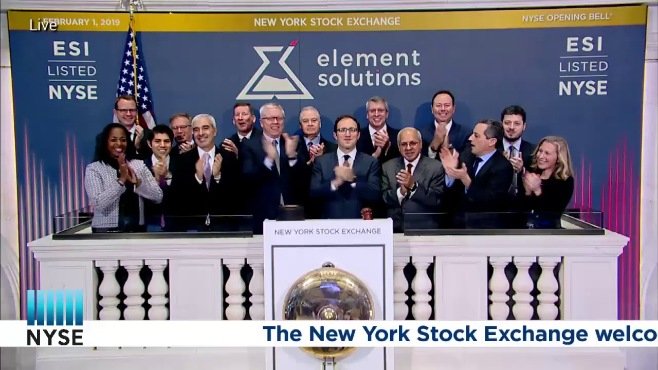 Element Solutions Inc (NYSE: ESI) Rings the NYSE Opening Bell.