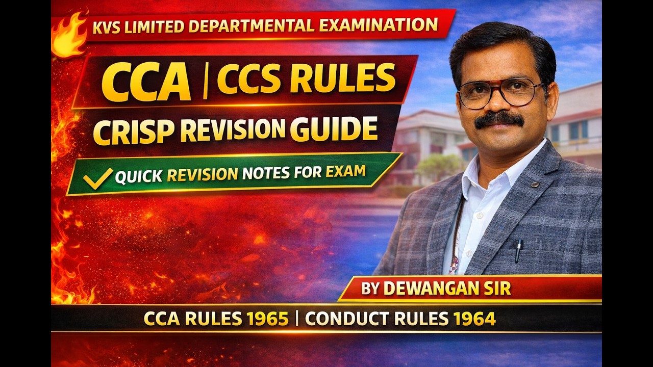 KVS LDE PREPARATION CRISP NOTES ON  CCA CCS RULES