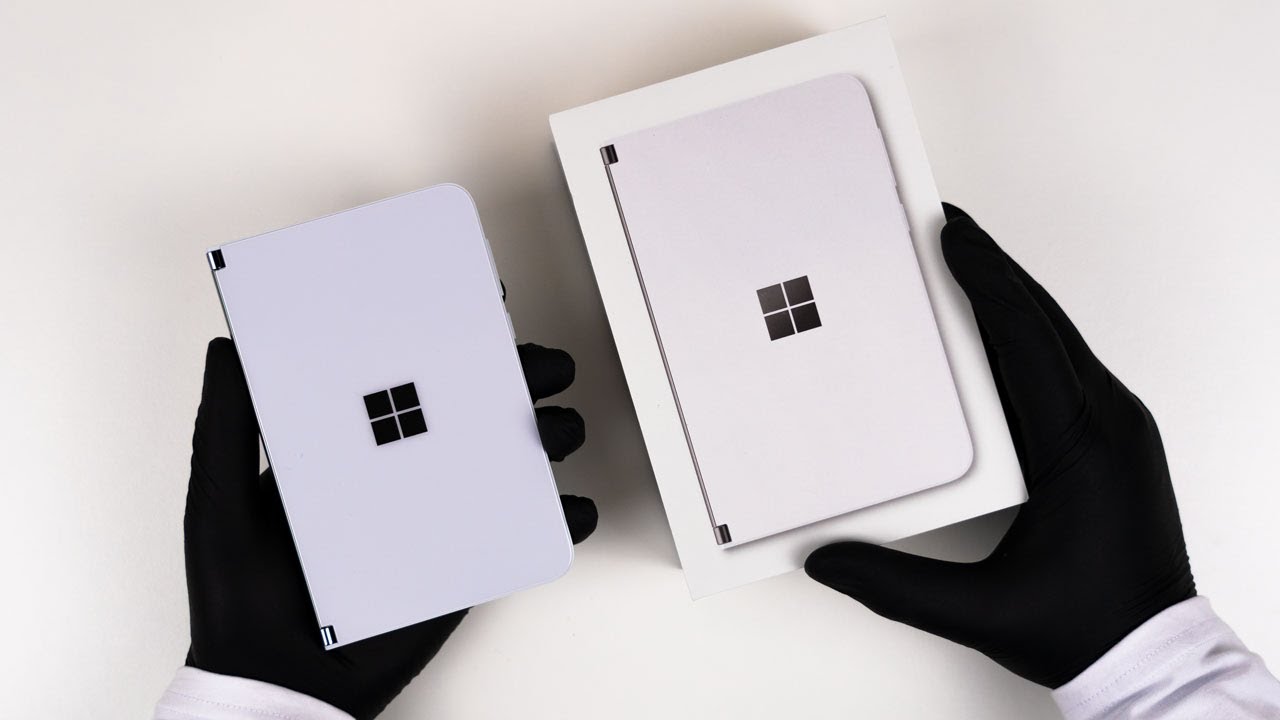 Microsoft Surface Duo Smartphone Unboxing + Gameplay - ASMR