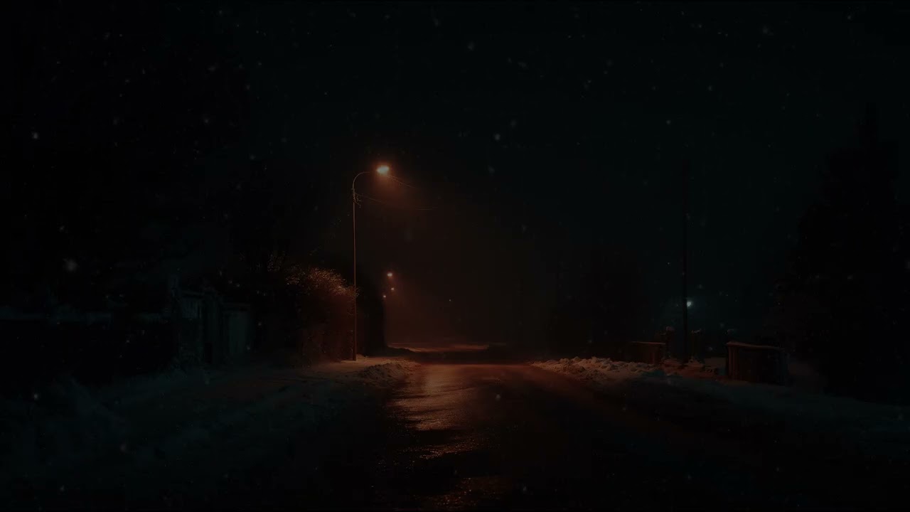 snowy street at night (ambient sleep mix)