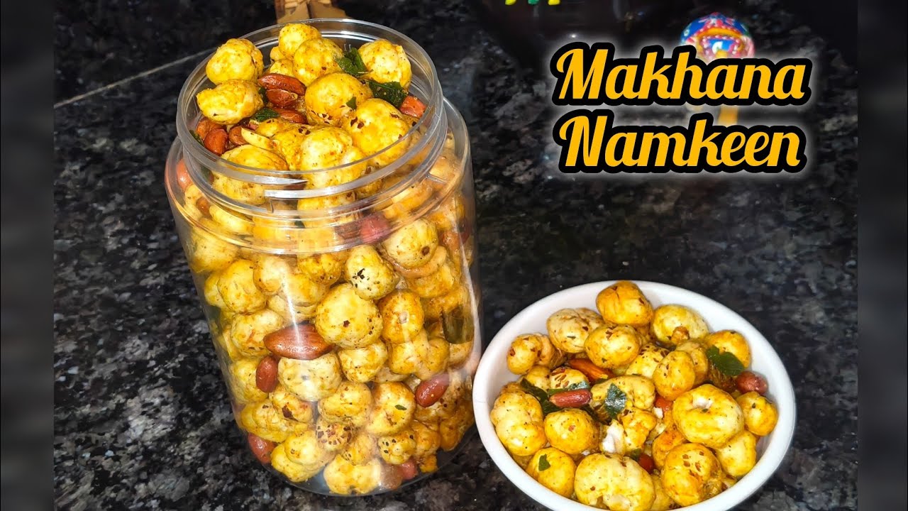 😋 Spicy Roasted Makhana Bites 💥 Makhana Namkeen recipe 👌 #makhana #makhanarecipe #makhananamkeen 