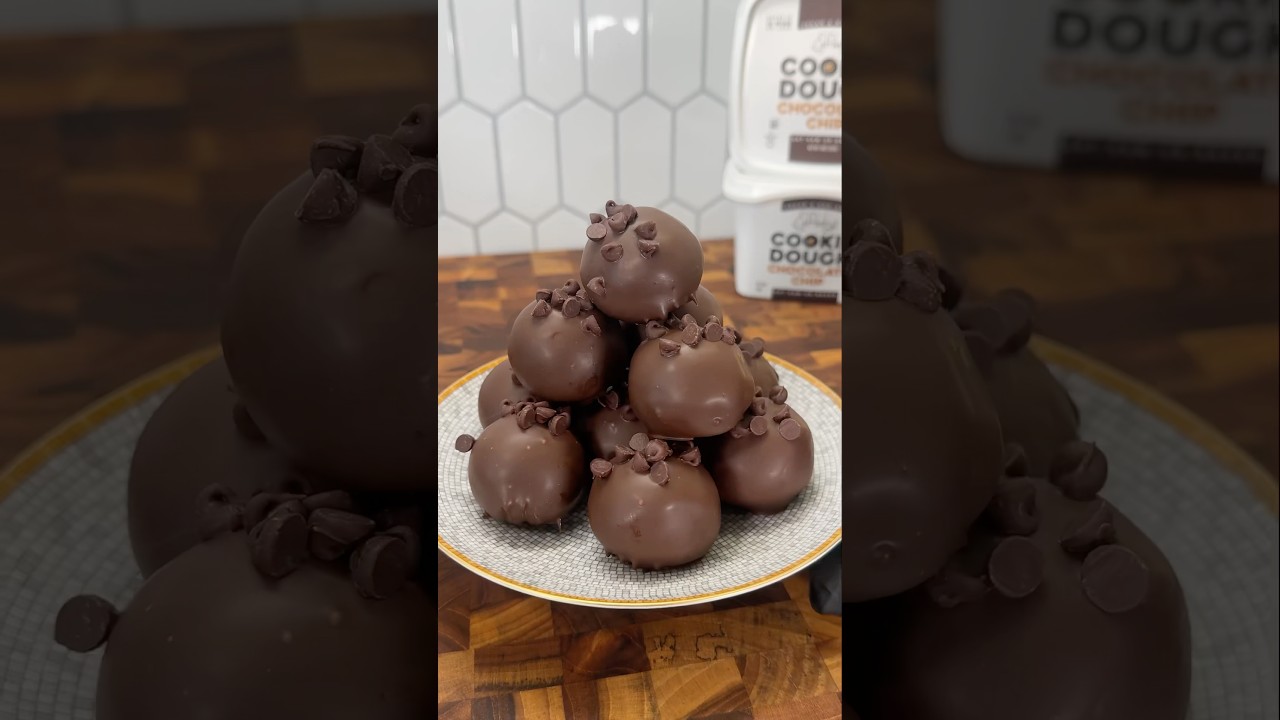 Cookie Dough Brownie Bombs 🍪 #shorts