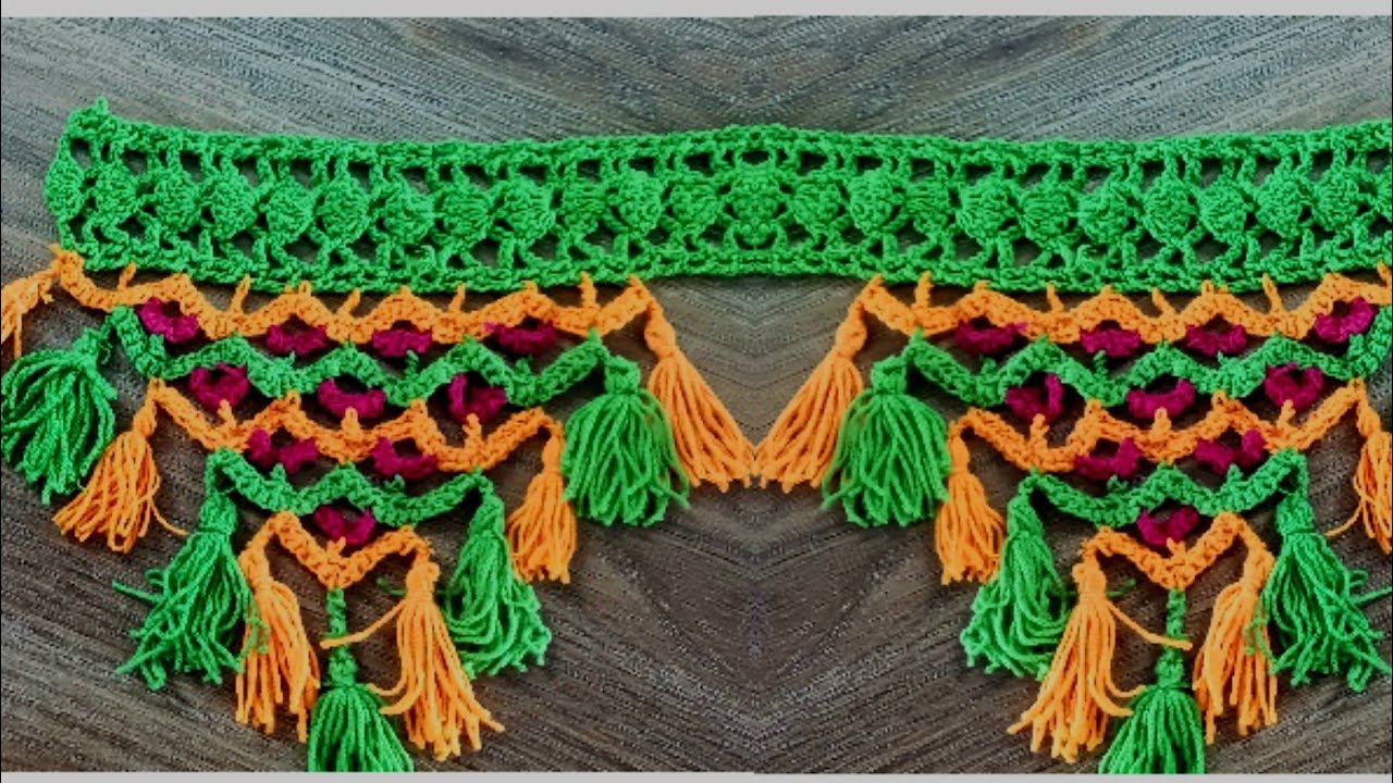 Easy crochet Toran 85#मेघधरा #Meghadhara #knittingpatterns #diy #woolendesign #crochetpatterns  