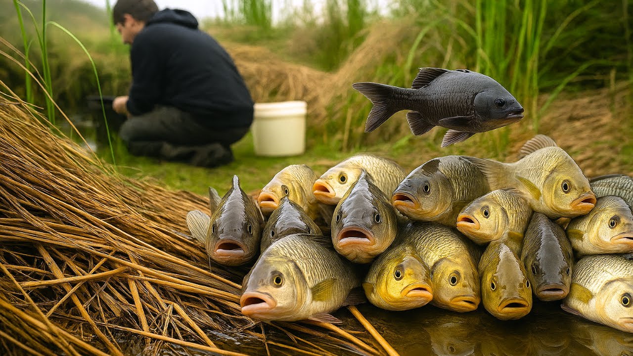 Big Fish Catching By Hand in Mud | Traditional Boy Fishing Skill!