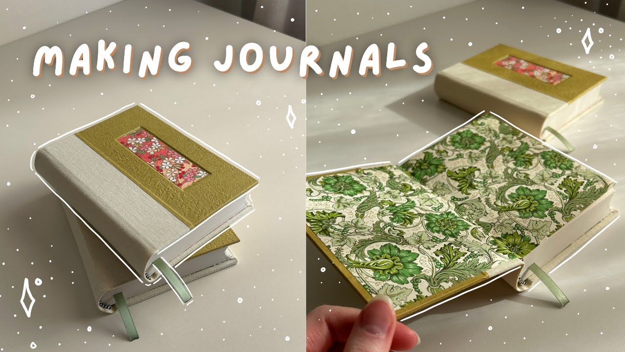 Making Rounded Spine Journals ✿ bookbinding with quiet music