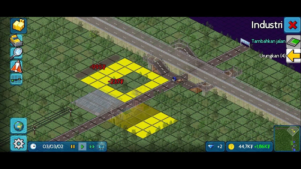 Aku membangun kota di game theotown 1#