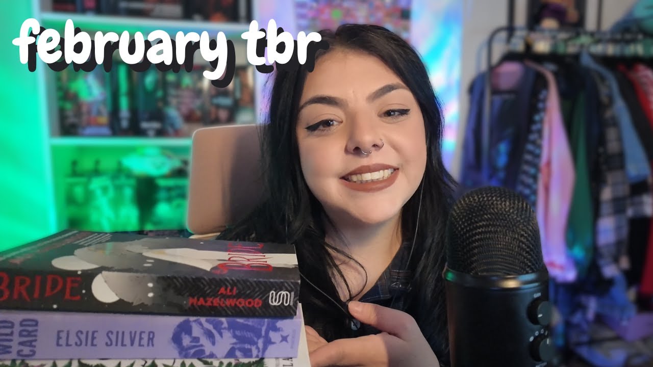asmr | february tbr | whisper rambles, book tapping and page flipping