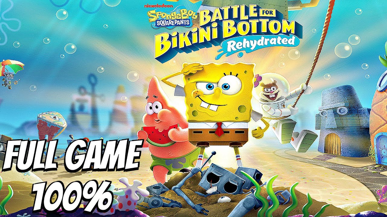 SpongeBob Battle for Bikini Bottom Rehydrated - Gameplay Walkthrough FULL GAME 100%