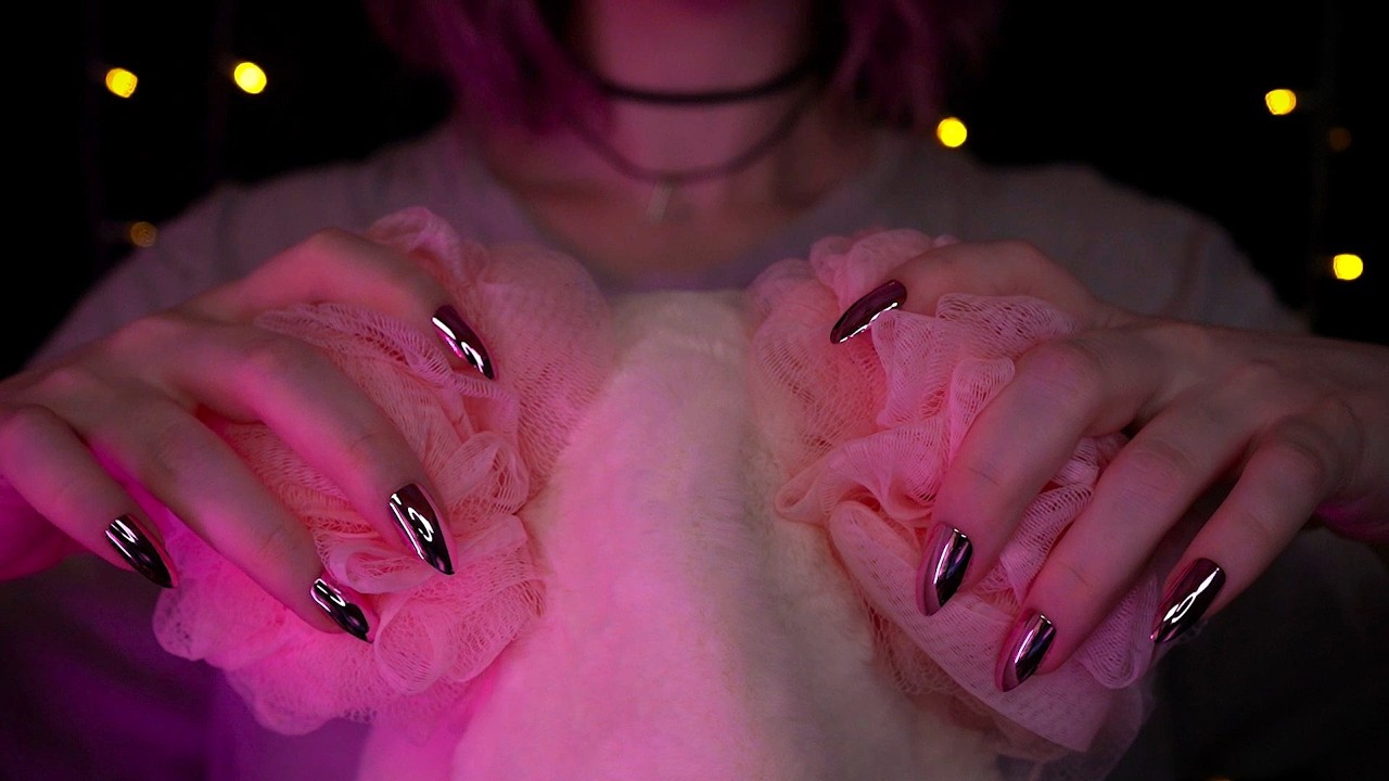 ASMR | 30min cozy Loofah Brain Massage around your Head - no talking, ambience