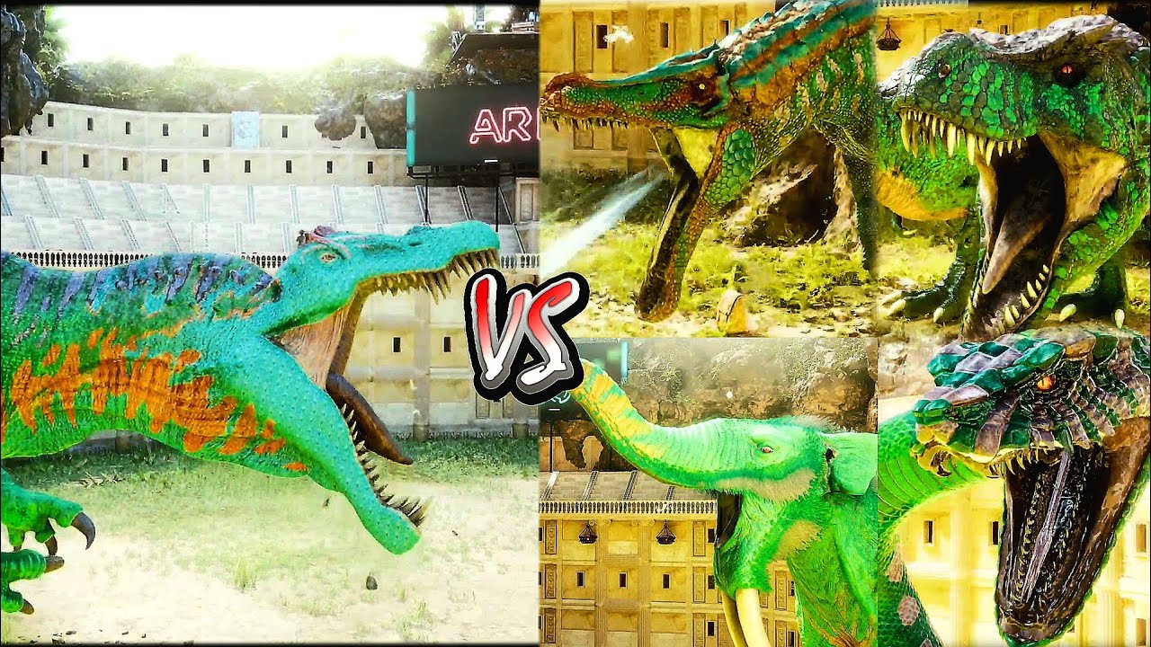 CAN GARGANT SPINO SURVIVE THE ARENA? A TAIL OF 2 SPINOS PT 2 - ARK FIGHT CLUB EP39