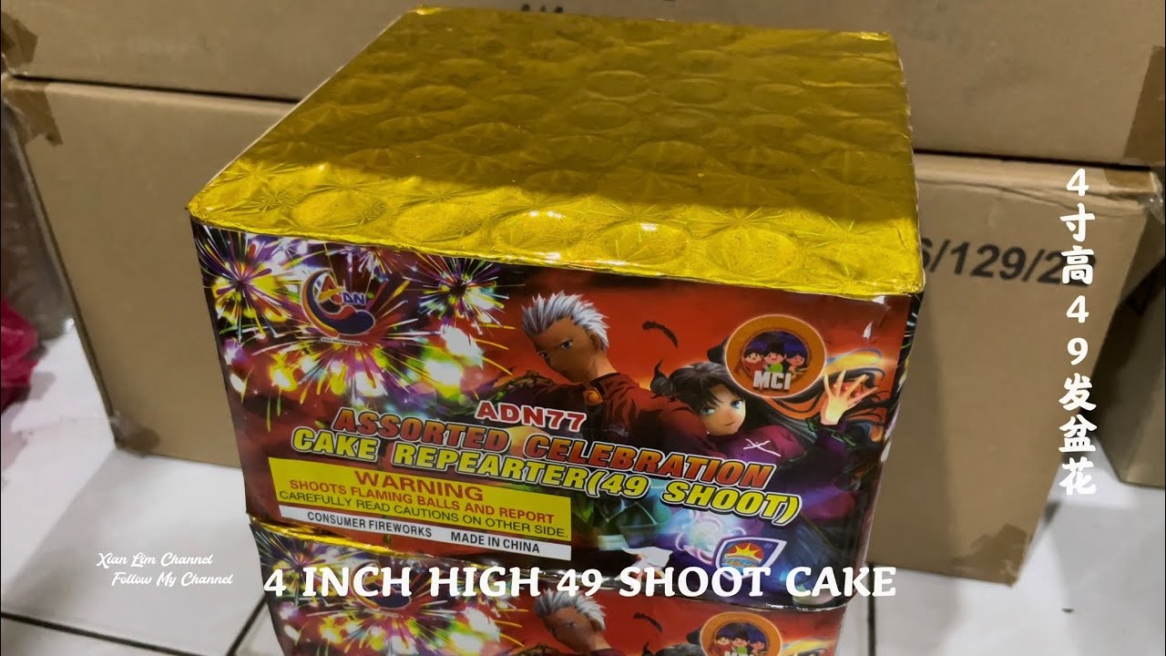 【Fireworks】 4 inch High 49 Shot Cake Firework Version 2024 | 4寸高49发盆花 2024年款