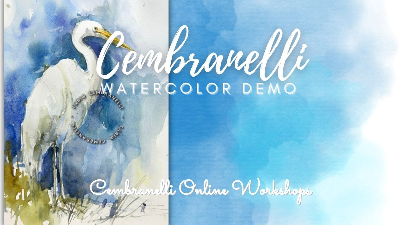Heron, Watercolor Demo