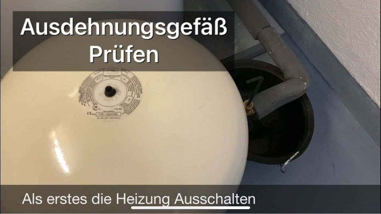 Ausdehnungsgefäß an der Heizung prüfen
