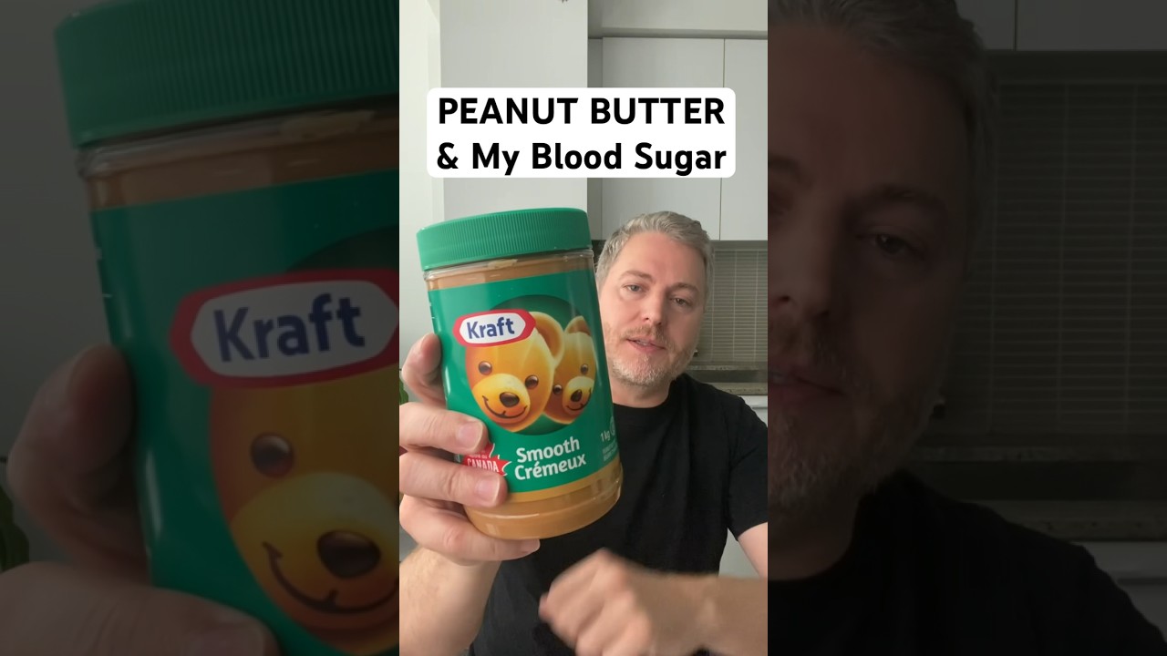 Peanut butter and my blood sugar. #glucoselevels #bloodsugar #peanutbutter