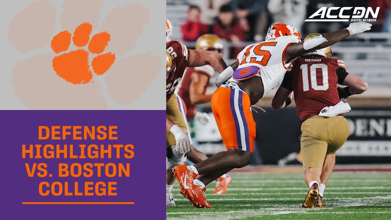 Clemson Defensive Highlights vs. Boston College