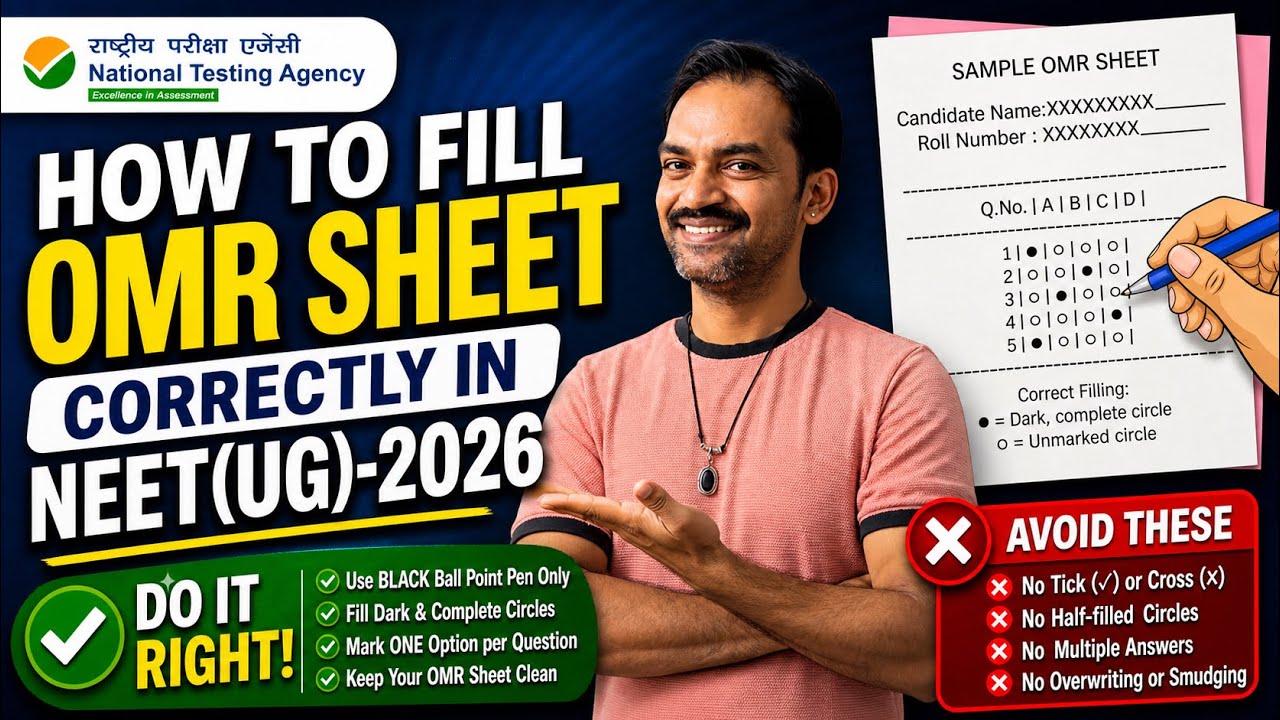 How to fill OMR Sheet correctly in NEET UG 2026? NTA Instruction