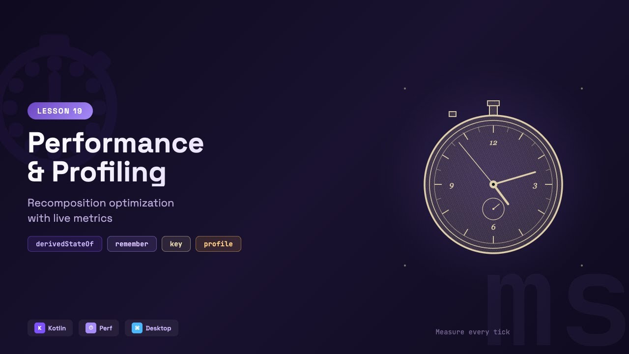 Performance & Profiling: Recomposition Optimization with Live Metrics | Kotlin Desktop #19