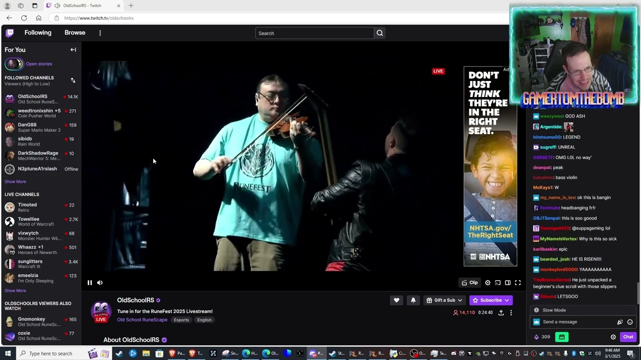 Reaction- OSRS  Cole Rolland and Mod Ash perform opening act of Runefest 2025!